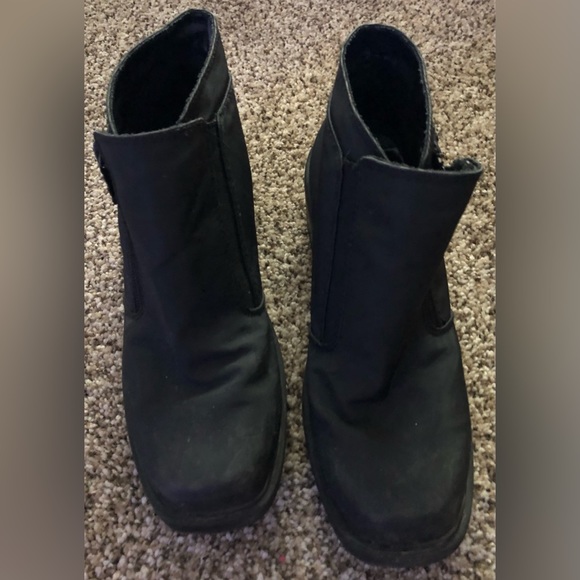 Totes Piedmont Nylon Rain Boots Booties Black 7 - Picture 3 of 9